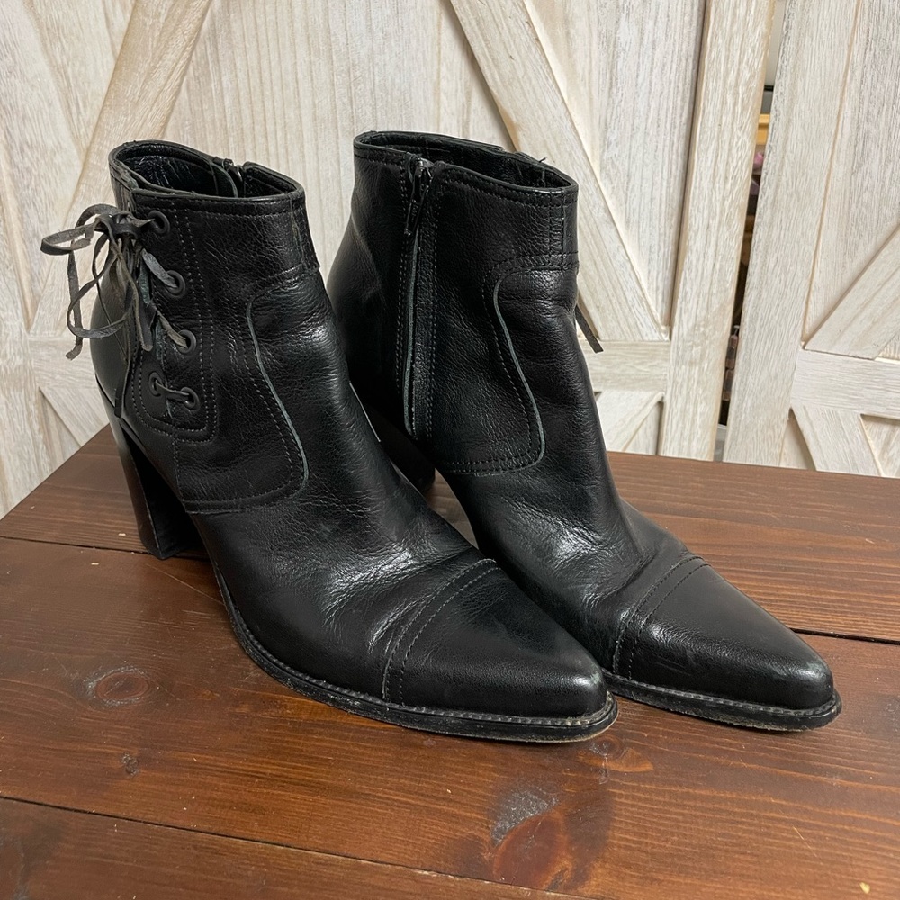 Miu Miu Leather Ankle Boots